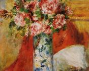 皮埃尔 奥古斯特 雷诺阿 : Roses in a Vase